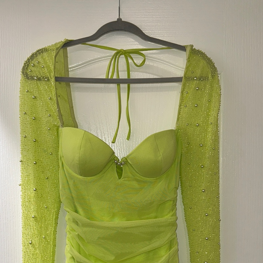 Oh Polly Lime/Green Mini Dress